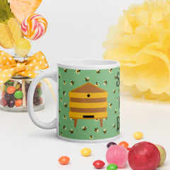 Save the Bees White glossy mug for the Bee Lover or Bee Keeper