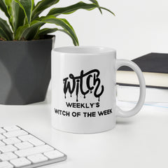 Witch Weekly's Witch of the Week Ceramic White glossy mug gift for Halloween Witches