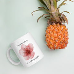 Victorian Flower Language Peach Blossom My Heart is Thine Ceramic White Mug My Heart is Yours