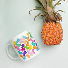 JellyBean All Over Print Ceramic White glossy mug