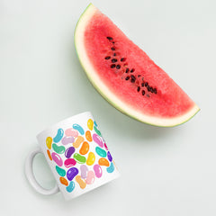 JellyBean All Over Print Ceramic White glossy mug