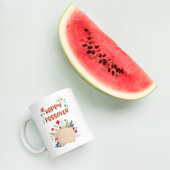 Happy Passover Ceramic White glossy mug gift for Jewish Passover