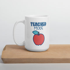 Teacher Mode Apple Ceramic White glossy mug gift for teachers