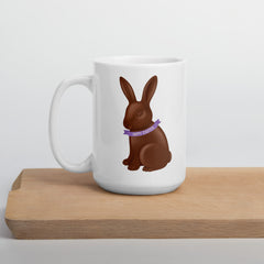 Chocolate Easter Bunny Happy Easter White Ceramic glossy mug gift for Easter