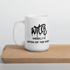 Witch Weekly's Witch of the Week Ceramic White glossy mug gift for Halloween Witches