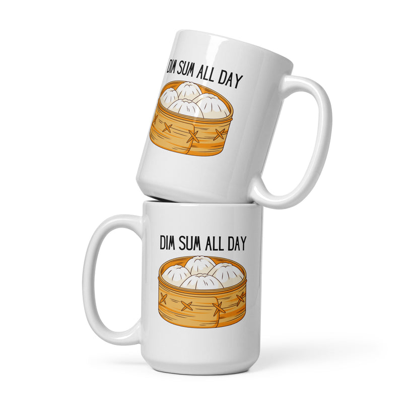 Funny Mug Dim Sum Steamed Buns White glossy mug Gift for someone who loves to dimsum