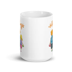 Siblings Ceramic 15oz White glossy mug gift for brother sister National Siblings Day