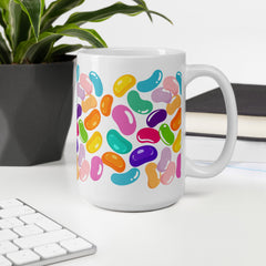 JellyBean All Over Print Ceramic White glossy mug