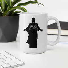 Jesus and the Cross Ceramic White glossy mug gift for Easter