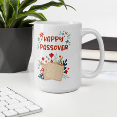 Happy Passover Ceramic White glossy mug gift for Jewish Passover