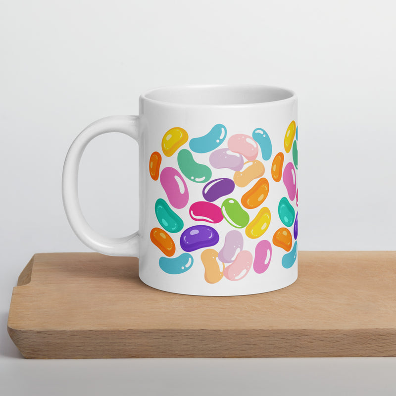 JellyBean All Over Print Ceramic White glossy mug