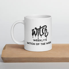 Witch Weekly's Witch of the Week Ceramic White glossy mug gift for Halloween Witches