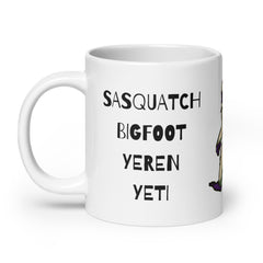 Sasquatch Bigfoot Yeren Ceramic 20oz White glossy mug