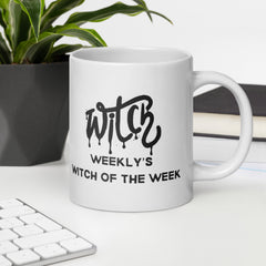 Witch Weekly's Witch of the Week Ceramic White glossy mug gift for Halloween Witches