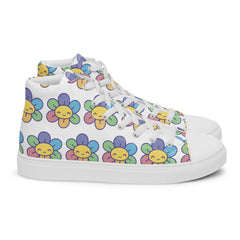 Smiling Flowers Women’s high top canvas shoes sneakers Gift for her