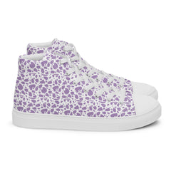 Purple Spotted Leopard Print Women’s high top canvas shoes sneakers