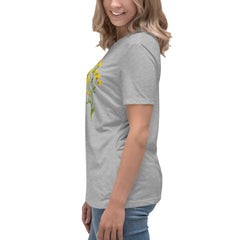 Pressed Wildflowers Yellow Meadow Flowers Women's Relaxed T-Shirt gift for someone who loves flowers Mother's Day