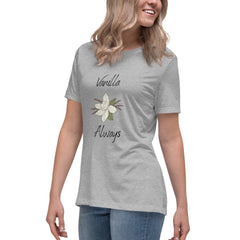 Vanilla Flower Vanilla Bean Women's Relaxed T-Shirt gift for someone who loves vanilla bakes baker