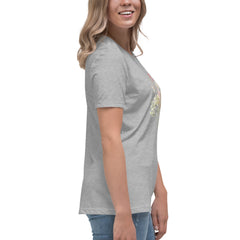 Pressed Pink Meadow Flowers Women's Relaxed T-Shirt gift for gardeners, florists or Mother's Day