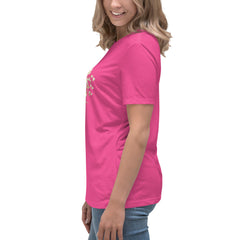 Pressed Pink Meadow Flowers Women's Relaxed T-Shirt gift for gardeners, florists or Mother's Day