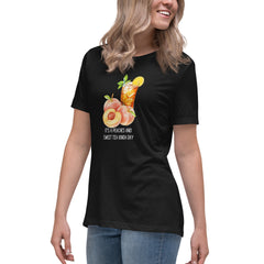 Peaches and Sweet Tea Women's Relaxed T-Shirt Short Sleeve Crew Neck t-shirt