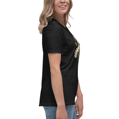 Pressed Pink Meadow Flowers Women's Relaxed T-Shirt gift for gardeners, florists or Mother's Day