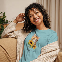 Best Cat Mom Ever Sunflower Women's Relaxed T-Shirt Mother's Day Birthday