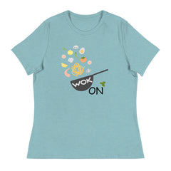 Funny T-shirt Wok On Cooks Chef Women's Relaxed T-Shirt Gifts for people who like to cook