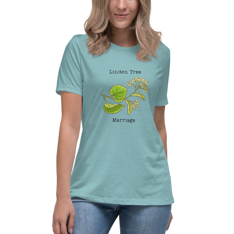 Victorian Flower Language Linden Tree Marriage Women's Relaxed T-Shirt