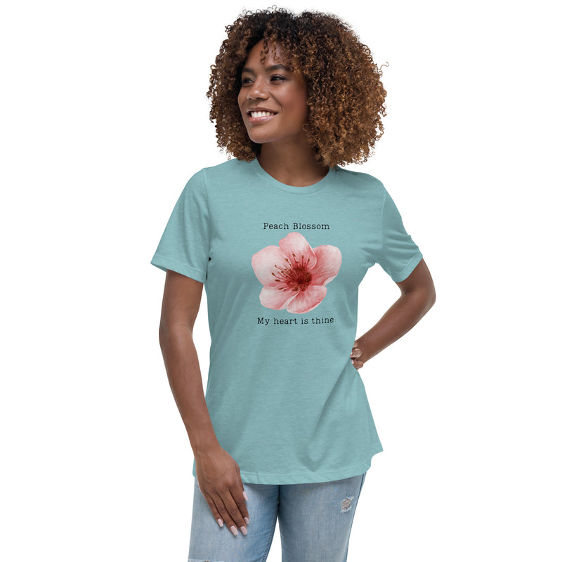 Victorian Flower Language Peach Blossom My Heart is Thine Women's Relaxed T-Shirt My Heart is Yours