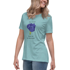 Victorian Flower Language Pea Flower Meet me by Moonlight Women's Relaxed T-Shirt
