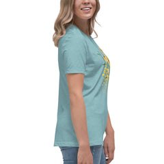 Pressed Wildflowers Yellow Meadow Flowers Women's Relaxed T-Shirt gift for someone who loves flowers Mother's Day