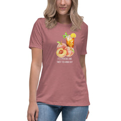 Peaches and Sweet Tea Women's Relaxed T-Shirt Short Sleeve Crew Neck t-shirt