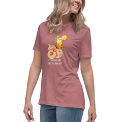 Peaches and Sweet Tea Women's Relaxed T-Shirt Short Sleeve Crew Neck t-shirt