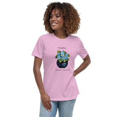 Victorian Flower Language Violets Modesty Innocence Women's Relaxed T-Shirt for someone who is modest innocent