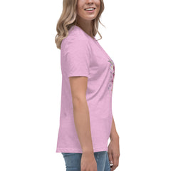 Pressed Purple Meadow Flowers Women's Relaxed T-Shirt gift for gardener, florist or Mother's Day