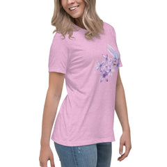 Purple Lilac Flowers Purple Butterfly Women's Relaxed T-Shirt