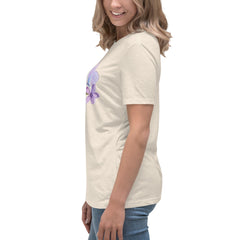 Purple Lilac Flowers Purple Butterfly Women's Relaxed T-Shirt