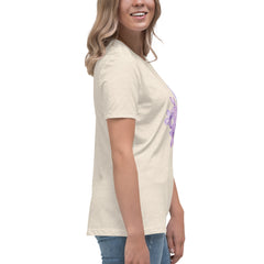 Purple Lilac Flowers Purple Butterfly Women's Relaxed T-Shirt