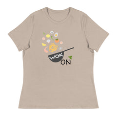 Funny T-shirt Wok On Cooks Chef Women's Relaxed T-Shirt Gifts for people who like to cook