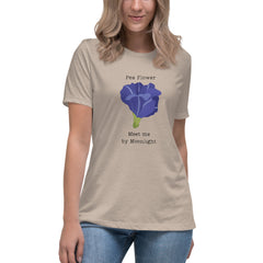 Victorian Flower Language Pea Flower Meet me by Moonlight Women's Relaxed T-Shirt