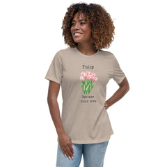 Victorian Flower Language Tulip Declare your Love Women's Relaxed T-Shirt gift for someone you love