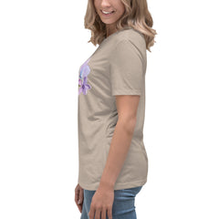 Purple Lilac Flowers Purple Butterfly Women's Relaxed T-Shirt