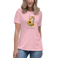 Best Cat Mom Ever Sunflower Women's Relaxed T-Shirt Mother's Day Birthday