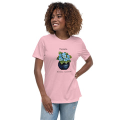 Victorian Flower Language Violets Modesty Innocence Women's Relaxed T-Shirt for someone who is modest innocent