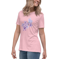 Purple Lilac Flowers Purple Butterfly Women's Relaxed T-Shirt