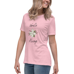 Vanilla Flower Vanilla Bean Women's Relaxed T-Shirt gift for someone who loves vanilla bakes baker