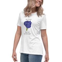 Victorian Flower Language Pea Flower Meet me by Moonlight Women's Relaxed T-Shirt