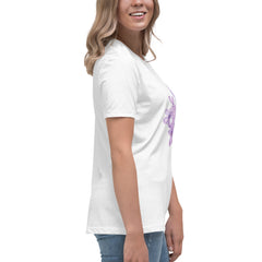 Purple Lilac Flowers Purple Butterfly Women's Relaxed T-Shirt