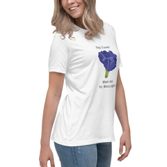 Victorian Flower Language Pea Flower Meet me by Moonlight Women's Relaxed T-Shirt
